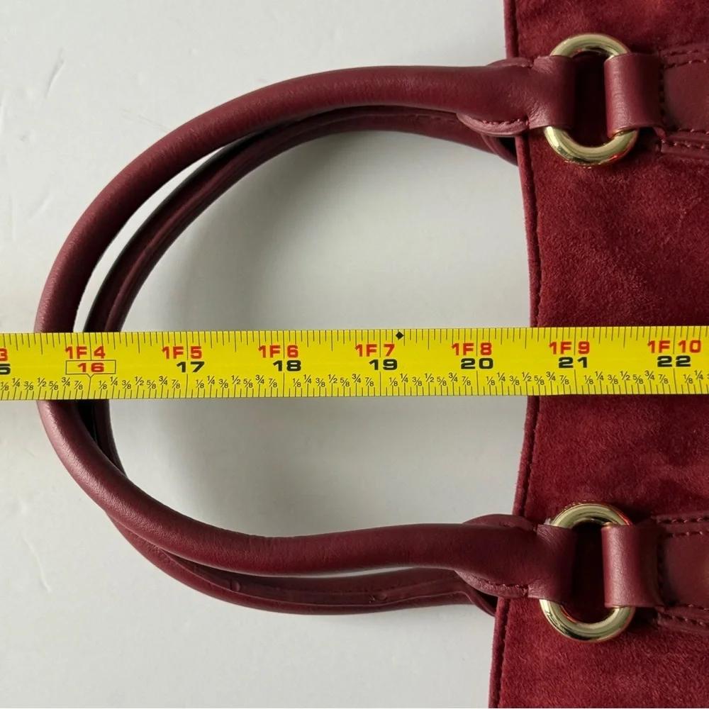 Talbots Burgundy Suede Handbag Purse